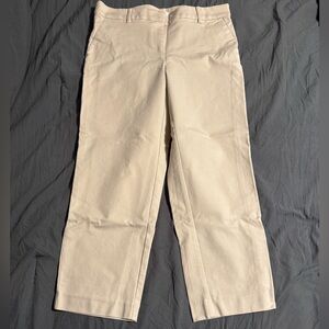 LOFT Cream Curvy Pants